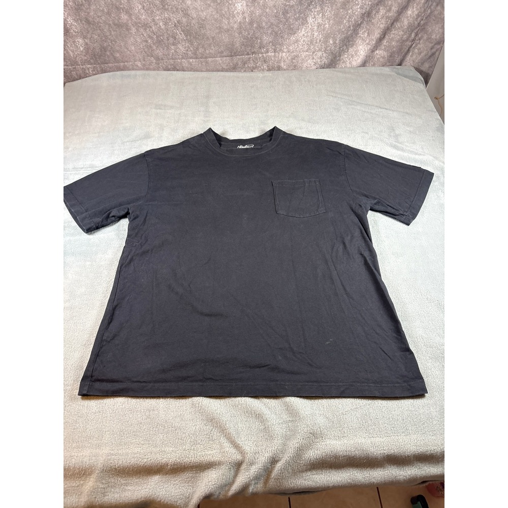 Genuine Dickies Mens Black Short Sleeve Pocket T-Shirt XL 100% Cotton Workwear